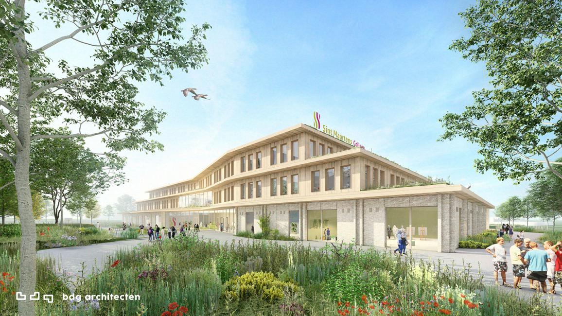 Sfeerimpressie school en sporthal Eenhoornsingel