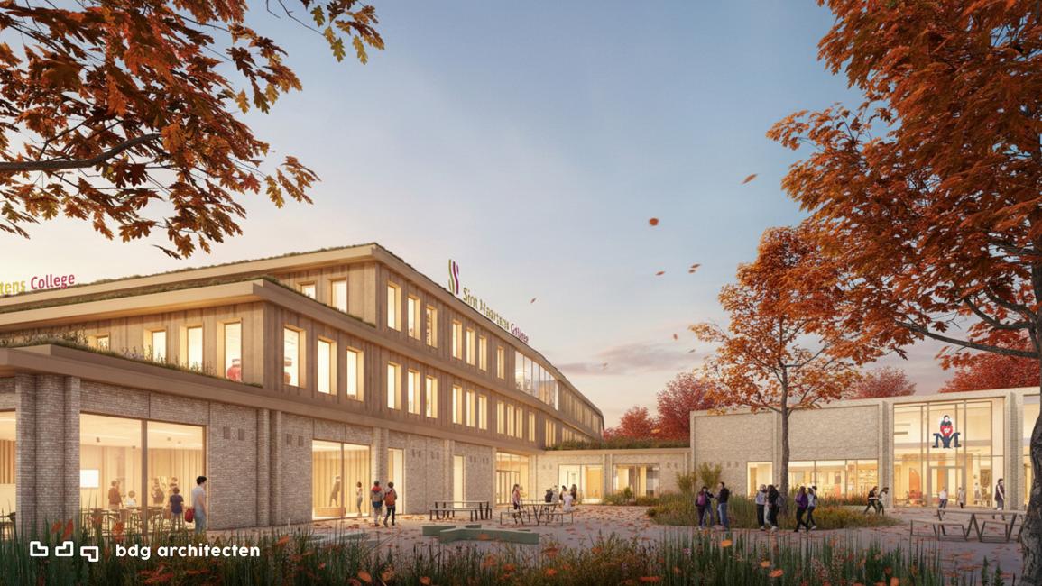 Sfeerimpressie school en sporthal Eenhoornsingel 