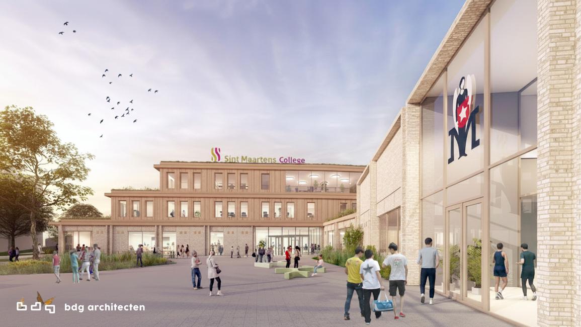 Sfeerimpressie school en sporthal Eenhoornsingel