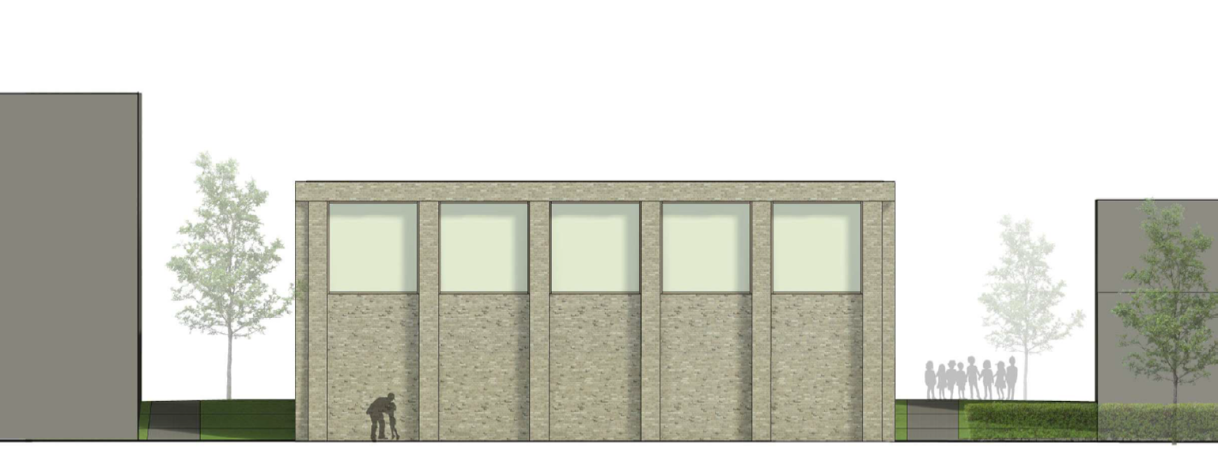 gymzaal gevel langendaal