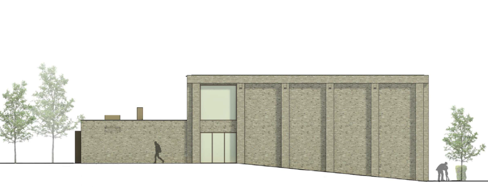 gymzaal gevel parkzijde